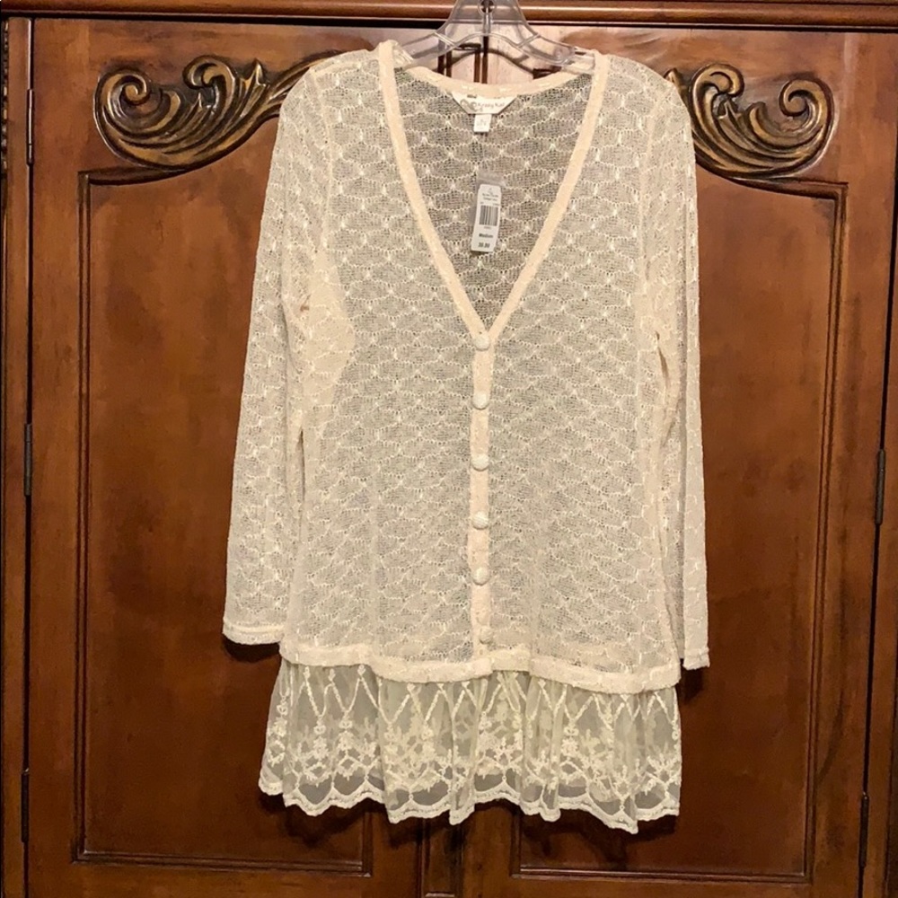 Ivory lace sweater